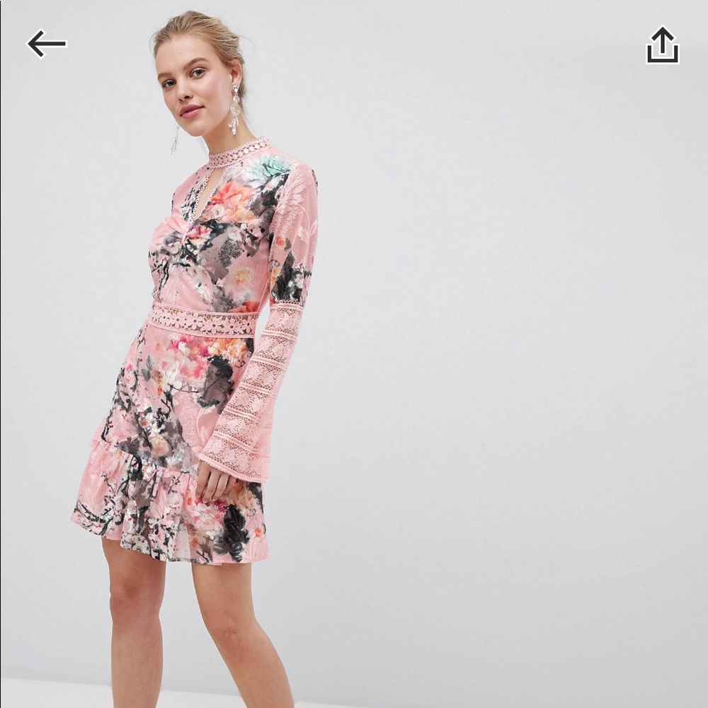 Liquorish Floral Ditsy Skater Dress